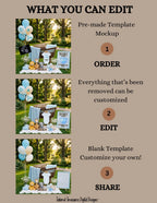 Jungle Animal Boy Baby Reveal Digital Editable Template, Instant Download Canva Template TailoredTreasuresDigitalDesigns™