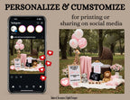 Jungle Animal Girl Baby Reveal Digital Editable Template, Instant Download Canva Template TailoredTreasuresDigitalDesigns™