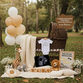 Digital Pregnancy Announcement, We've Taken A Wild Turn, Customizable Jungle Animals Themed, Editable Details Template - TailoredTreasuresDigitalDesigns™