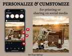 We're Having a Little Lamb, Western Farm Digital Pregnancy Announcement, Gender Neutral Customizable Editable Template TailoredTreasuresDigitalDesigns™
