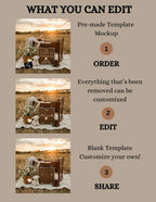 We're Having a Little Lamb, Western Farm Digital Pregnancy Announcement, Gender Neutral Customizable Editable Template TailoredTreasuresDigitalDesigns™