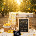 Spring Digital Pregnancy Announcement, Our Main Squeeze is on the way, Customizable Lemon Themed, Personalized Editable Template TailoredTreasuresDigitalDesigns™