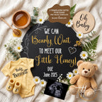 We Can Bearly Wait to Meet Our Little Honey Pregnancy Announcement Template | Fully Editable Digital Download TailoredTreasuresDigitalDesigns™