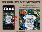 Finding Nemo Turtle Baby Reveal Digital Editable Template, Disney Canva Instant Download