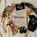 New Baby Adventure Baby Reveal Digital Editable Template, Gender Neutral Canva Template TailoredTreasuresDigitalDesigns™