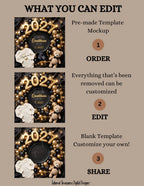 New Years Real Countdown Baby Reveal Digital Editable Template, Gender Neutral Canva Template TailoredTreasuresDigitalDesigns™