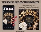 New Years Real Countdown Baby Reveal Digital Editable Template, Gender Neutral Canva Template TailoredTreasuresDigitalDesigns™