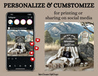 Digital Our Next Great Adventure Pregnancy Announcement, Customizable Mountains Themed, Editable Details Template - TailoredTreasuresDigitalDesigns™