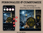 Batman Gotham City Baby Reveal Template, Editable Canva Gender Neutral Social Media Pregnancy Announcement