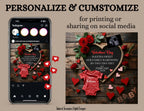 Valentine’s Day Baby Reveal Digital Editable Template, Extra Sweet Personalized Canva Instant Download TailoredTreasuresDigitalDesigns™