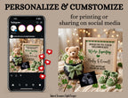 St. Patrick's Day Pregnancy Announcement Template | Hold On To Your Shamrocks We're Expecting | Editable Canva Digital Download TailoredTreasuresDigitalDesigns™