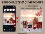 Digital Valentine's Pregnancy Announcement, Roses are Red, Customizable February Themed, Personalized Editable Template TailoredTreasuresDigitalDesigns™