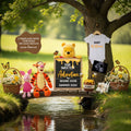 Disney Winnie the Pooh → Disney Winnie the Pooh Sweetest Baby Reveal Digital Editable Template, Canva Instant Download