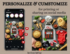 Digital Cooking Pregnancy Announcement, We're Prego, Customizable Italian Themed, Personalized Editable Template TailoredTreasuresDigitalDesigns™