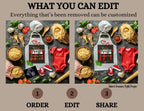 Digital Cooking Pregnancy Announcement, We're Prego, Customizable Italian Themed, Personalized Editable Template TailoredTreasuresDigitalDesigns™