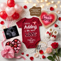 Digital Valentine's Pregnancy Announcement, Angel Baby Adding More Love, Customizable February Themed, Personalized Editable Template TailoredTreasuresDigitalDesigns™