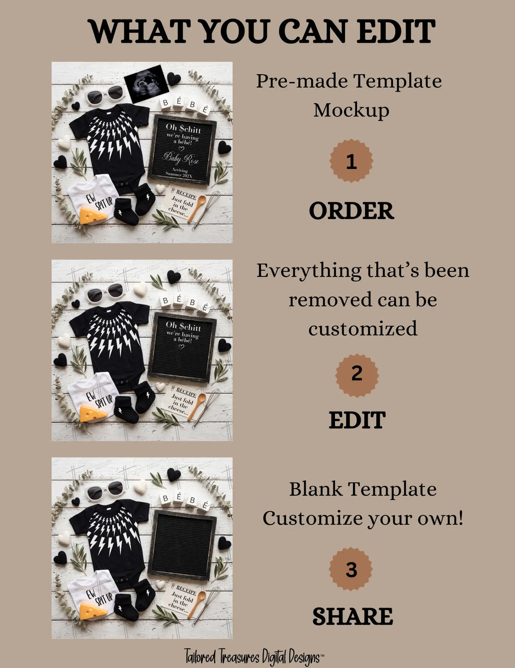 Schitt's Creek Pregnancy Announcement Template | Oh Schitt We're Having a Bébé | Moira Rose Inspired | Canva Digital Download TailoredTreasuresDigitalDesigns™
