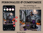 Halloween Pregnancy Announcement Template | A Little Something Spooky | Editable Canva Download