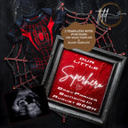 Spiderman Superhero Pregnancy Announcement Template | Fully Editable Canva Digital Download TailoredTreasuresDigitalDesigns™