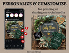 Digital St Patrick's Pregnancy Announcement, Lucky Charm, Customizable March Themed, Personalized Editable Template TailoredTreasuresDigitalDesigns™