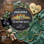 St. Patrick’s Lucky Charm Baby Reveal Digital Editable Template, Canva Instant Download TailoredTreasuresDigitalDesigns™