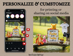 There’s a Rumbly in my Tumbly Pregnancy Announcement, Disney Winnie the Pooh Baby Reveal, Digital Editable Template TailoredTreasuresDigitalDesigns™