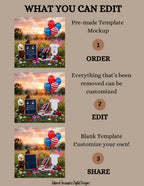 Sparks Are Flying – July 4th Firecracker Pregnancy Announcement Template - Fully Editable Canva Download TailoredTreasuresDigitalDesigns™