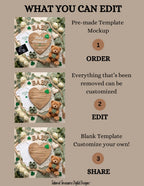 St. Patrick's Day Pregnancy Announcement Template | We're Adding a Little More Luck | Surname Sign | Editable Canva Digital Download TailoredTreasuresDigitalDesigns™