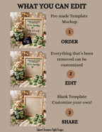 St. Patrick's Day Pregnancy Announcement Template | Hold On To Your Shamrocks We're Expecting | Editable Canva Digital Download TailoredTreasuresDigitalDesigns™