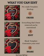 Valentine’s Day Sweetest Baby Reveal Digital Editable Template, Personalized Canva Instant Download TailoredTreasuresDigitalDesigns™