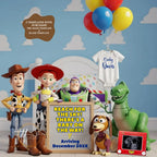 Reach for The Sky There’s a Baby on the Way! Disney Toy Story Digital Pregnancy Announcement Fully Customizable Editable Template TailoredTreasuresDigitalDesigns™
