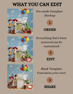 Reach for The Sky There’s a Baby on the Way! Disney Toy Story Digital Pregnancy Announcement Fully Customizable Editable Template TailoredTreasuresDigitalDesigns™