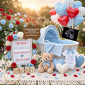 It's a Boy Pregnancy Announcement Template | Valentine Floral Editable Canva TailoredTreasuresDigitalDesigns™