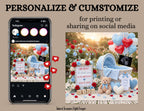 It's a Boy Pregnancy Announcement Template | Valentine Floral Editable Canva TailoredTreasuresDigitalDesigns™