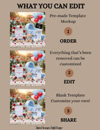 It's a Boy Pregnancy Announcement Template | Valentine Floral Editable Canva TailoredTreasuresDigitalDesigns™
