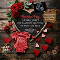 Valentine’s Day Baby Reveal Digital Editable Template, Extra Sweet Personalized Canva Instant Download TailoredTreasuresDigitalDesigns™