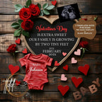 Valentine’s Day Baby Reveal Digital Editable Template, Extra Sweet Personalized Canva Instant Download TailoredTreasuresDigitalDesigns™