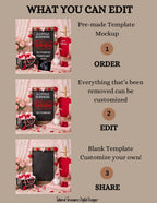 Digital Valentine's Pregnancy Announcement, A Little Surprise, Customizable February Themed, Personalized Editable Template TailoredTreasuresDigitalDesigns™