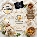 Digital Pregnancy Announcement, A Little Hunny Is Due, Customizable Disney Winnie The Pooh Themed, Personalized Editable Template TailoredTreasuresDigitalDesigns™