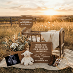 Lamb Pregnancy Announcement Canva Template | Wool You Believe It | Gender-Neutral Farm Baby Reveal
