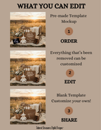 Lamb Pregnancy Announcement Canva Template | Wool You Believe It | Gender-Neutral Farm Baby Reveal